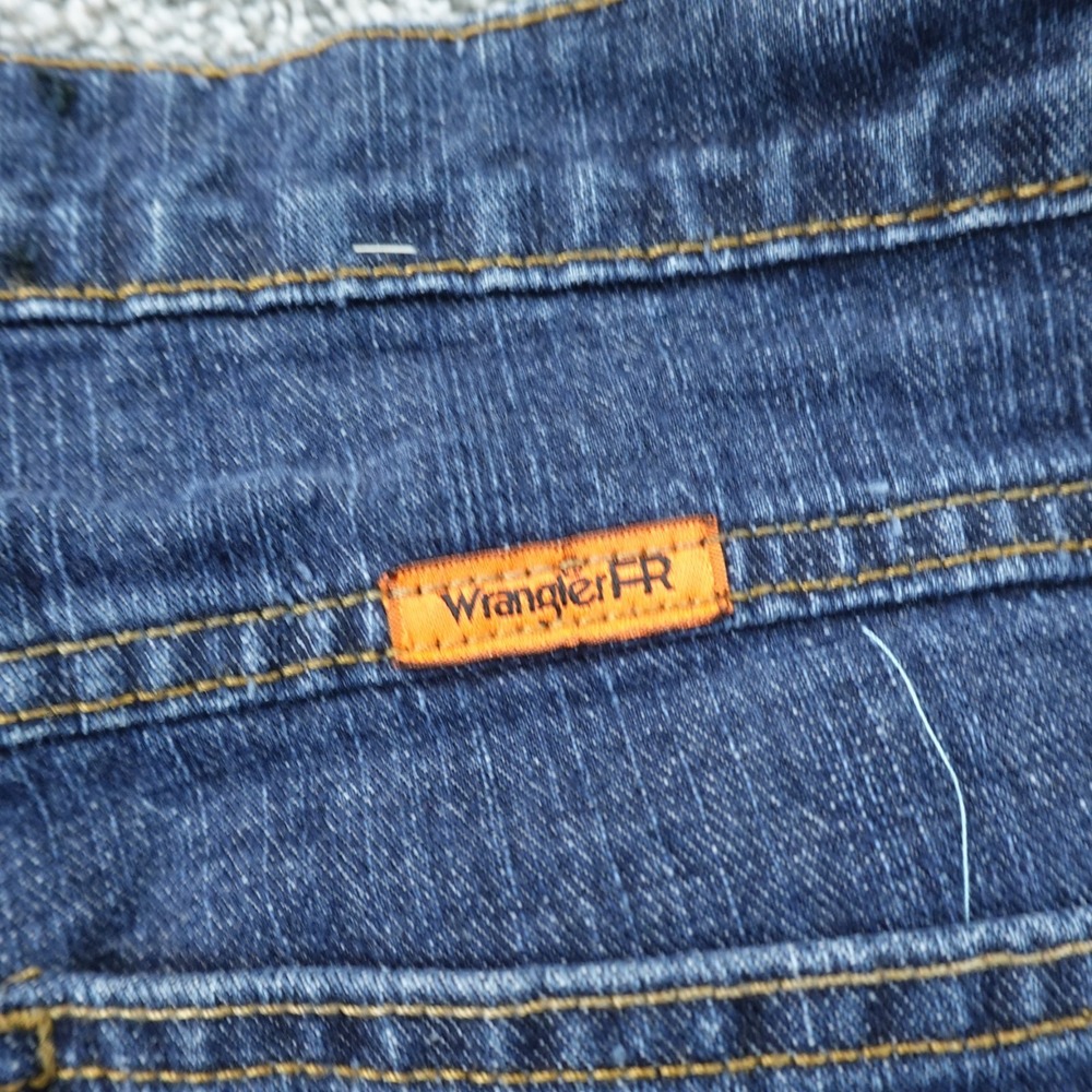 Wrangler Jeans Womens 11 Dark Blue Denim Pants Boot Cut Flame Resistant Western - Picture 11 of 12